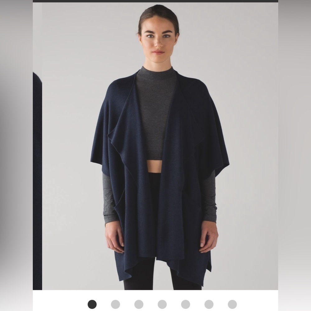Lululemon After Asana Wrap Heathered Inkwell